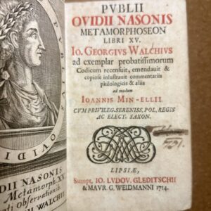 Publius Ovidius Naso - Metamorphoses, Lipcse, 1714