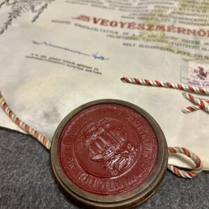 1939 Budapesti József Nádor Műegyetem diploma, Zimmermann Ágoston és Zemplén Géza aláírása