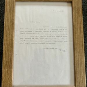 Mészöly Miklós levele Ungvári Tamásnak. 1995. Keretben