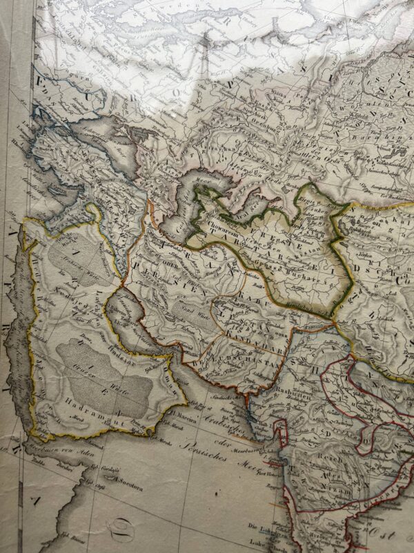 Ázsia – F. W. Streit, Leipzig, 1826, Kézzel színezett rézmetszet térkép, német nyelvű - Image 4